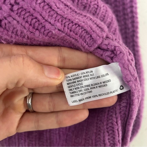 A New Day Purple Knit Crewneck Sweater Comfy Casual Winter XXL - Picture 3 of 4